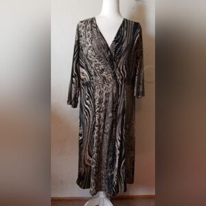 Jacklyn Smith Mix Patterned Dress Business Animal Print Women's Size XL